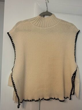 Cream and Black Sweater